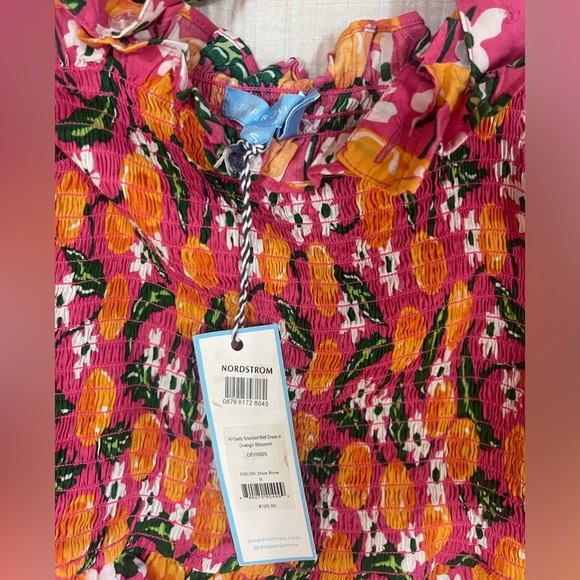 Draper James Midi Orange Blossom Taylor Dress 🍊NWT - Picture 6 of 7